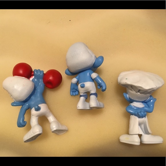 SMURF figures, Hefty, Panicky, Chef, McDonalds toys happy meal prize kids 2011 - Picture 3 of 8